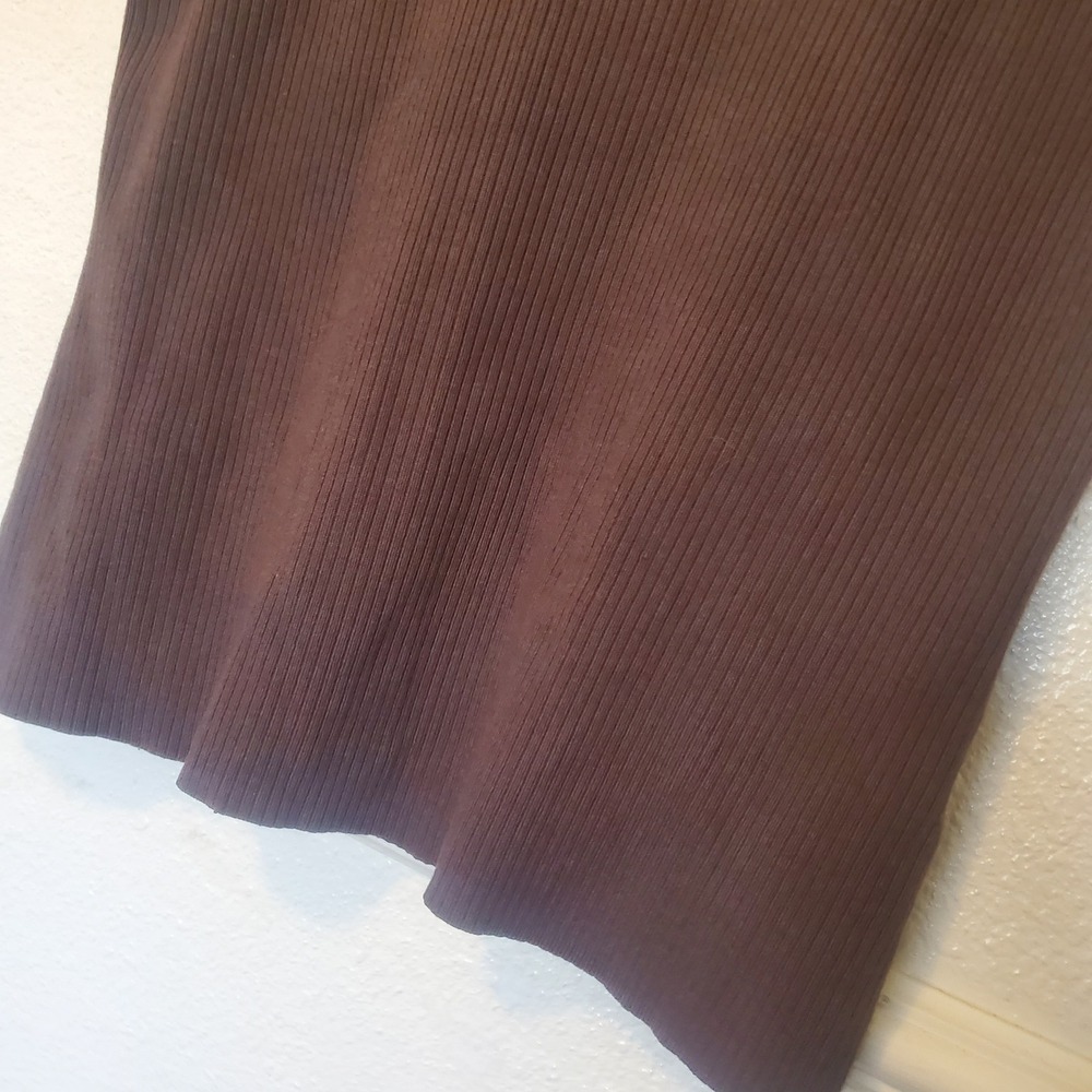 Sigrid Olsen Collection Brown Silk Blend Ribbed Knit Tank Top Womens Medium - Picture 3 of 9